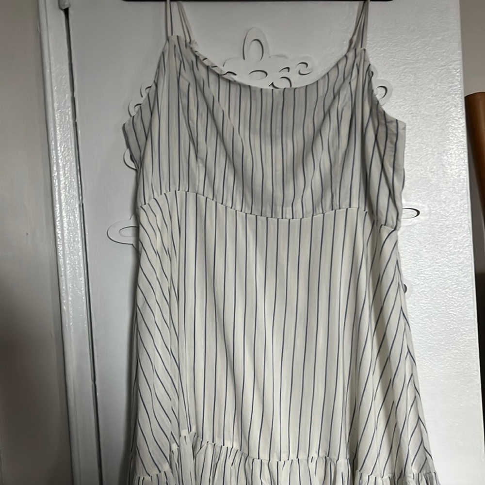 Blue striped summer dress